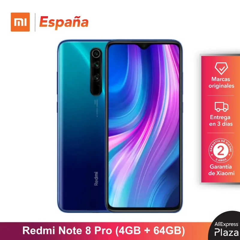  Xiaomi Redmi Note 8 Pro (64GB ROM 6GB RAM Cámara de 64 MP  Android Nuevo Libre) [Teléfono Movil Ver
