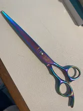 Tijeras profesionales grandes de 7,0 pulgadas para corte de peluquería, tijeras de adelgazamiento de 6,5 pulgadas, para barbería, JP440C, color azul, A0132A