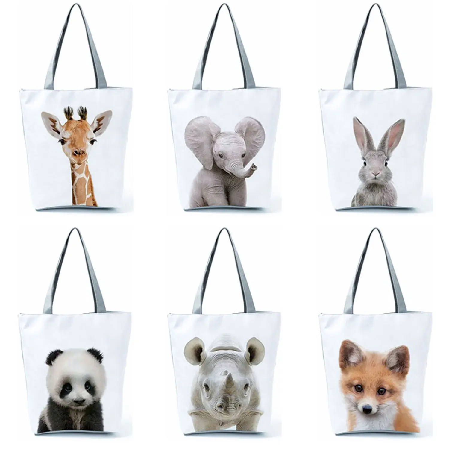 

New Animal ID Photo Printed Handbag Shoulder Bag Women's Large Tote Ladies Casual Leisure Shopping Hand Bag Outdoor Daily Packs