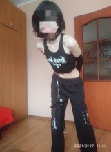 QWEEK-pantalones Cargo negros Harajuku gótico para mujer, ropa de calle gótica de pierna ancha, holgada, Pantalones blancos, moda holgada