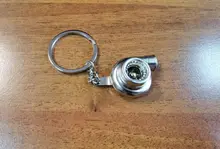 Llavero giratorio de turbina creativa, accesorio de Metal con modificación de coche, anillo automático, 1 Uds.