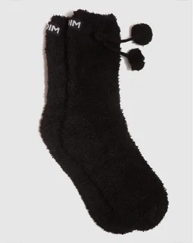 

Sock women's house with pompom Black