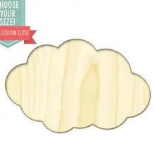 Вырезанное дерево в облаке-на заказ Выберите свой размер-Лазерная Резка деревянных художественных принадлежностей Настенный декор свадебный детский DCS0014