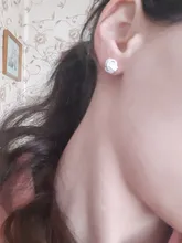 DOTEFFIL-pendientes de tuerca de cuerda suave para mujer, Plata de Ley 925 auténtica elegante, joyería de compromiso de boda, 100%