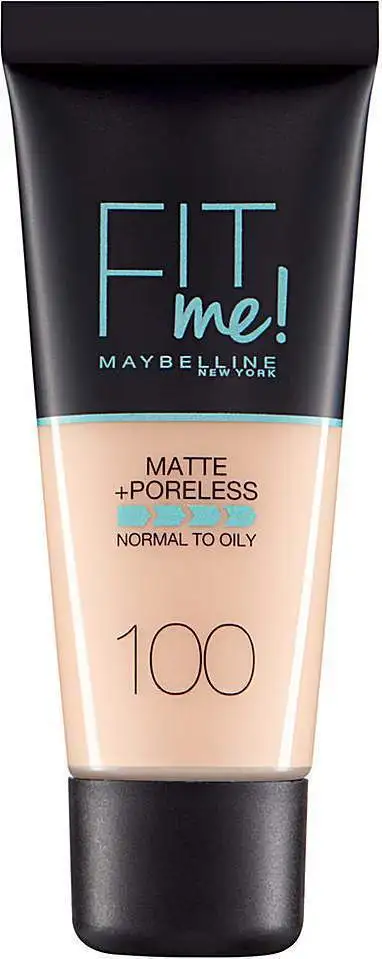 Maybelline New York Fit Me матовый+ беспористый тональный крем для лица всех цветов цвета слоновой кости - Цвет: 100