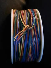 One Roll 8 Colors 30AWG Wire Wrapping Wire, Tinned Copper Solid, PVC insulation
