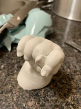 Kit de huella impresa a mano para bebé, molde de yeso 3D, recuerdo para recién nacido, huella impresa a mano, sin tinta, no tóxico, foto artesanal