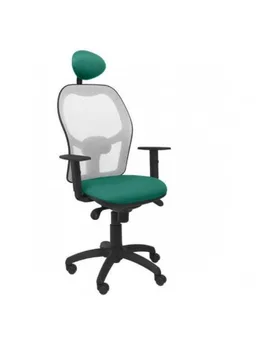 

CHAIR WITH MESH BACK IN GRAY BALI GREEN COLOR WITH HEADBOARD