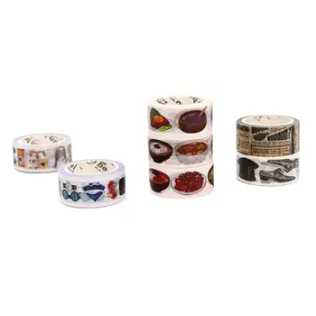 

DIY Lovely Cartoon Colorful Candy Color Scrapbook Masking Labeling Decoration Self-Adhesive Sticker Paper Photo Album Tape