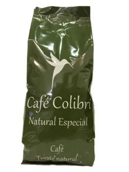 

Coffee Humming bird special Natural in grained. Natural roast selection Arábigas 40% and sturdy 60%