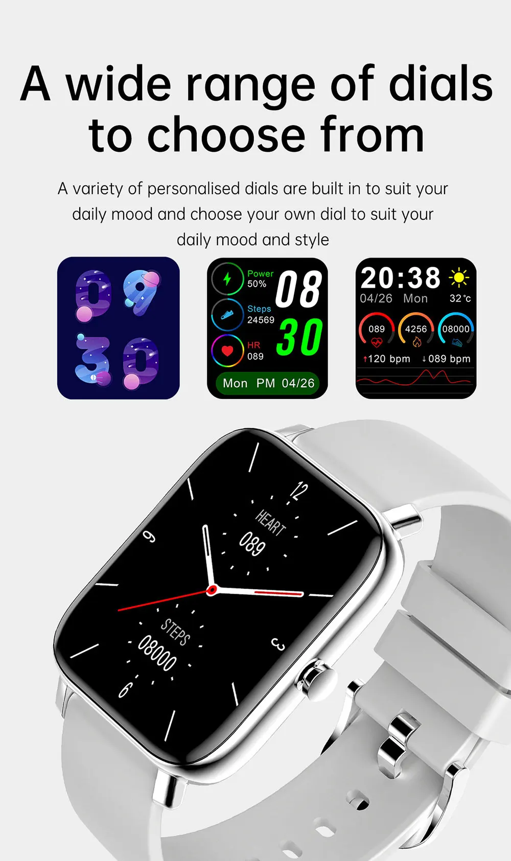 CHYCET Smart Watch Men 2022 Smartwatch Women Heart Rate Sleep Monitor Watches Sports Fitness Tracker Colok For Android IOS PK P8