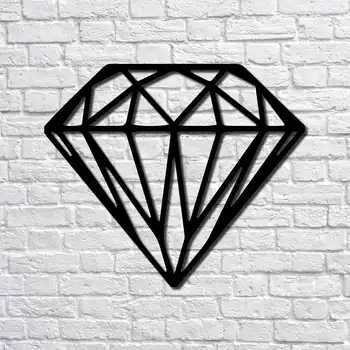 

Металлический декор стен Diamond 62x70 cm дизайн интерьера домашнего