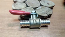 Pipe-Fittings Valve Ball Hose Barb Inline Water-Oil Brass Shutoff 6mm-12mm Air-Gas