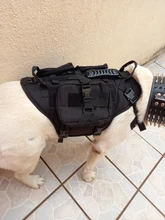 Vest Pouches Pet-Harness Dogs No-Pull Training Molle Military Hiking Tactical Large Medium