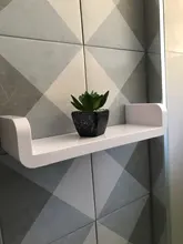 Shelf Bathroom Storage-Rack Shampoo Seasoning Self-Adhesive Kitchen White Wall-Mounted