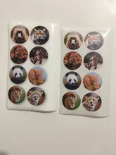 Pegatinas de dibujos animados de animales del zoo para niños, pegatina de juguetes clásicos de la escuela, pegatina de recompensa, 8 diseños de León, 500 Uds. Por rollo