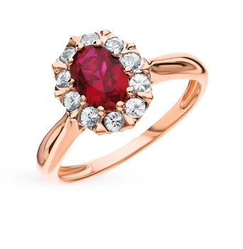 

Gold ring with rubies and sapphires sunlight sample 585