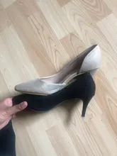 Cresfimix mujeres lindo cómodo Flocado de zapatos de tacón alto dama de moda de primavera y verano Oficina zapatos de tacón negro b2912