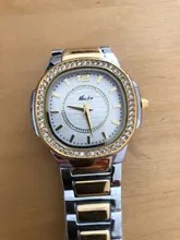Geneva 2020-Reloj para mujer de lujo, cuarzo con diamantes, pulsera, dorado, cronógrafo femenino