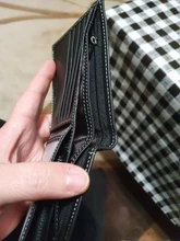 Billetera de cuero genuino con Clip para hombre, billetera pequeña de piel de vaca, monedero bolsa de monedas, 2020