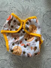 [Sigzagor]1 OS tamaño pañal de tela para bebé cubierta impermeable de pañal doble fuelle 4-13kg 40 diseño