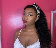 Younsolo-pelucas de cabello humano brasileño Remy para mujeres negras, diadema con ondas, sin pegamento, peluca y bufanda, 8-28 pulgadas