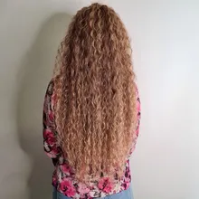 Ídolo de moda suelta el pelo de la onda profunda mechones extensiones de cabello Ombre mechones 28-32 pulgadas 120g Super largo pelo sintético del pelo rizado del pelo de la onda