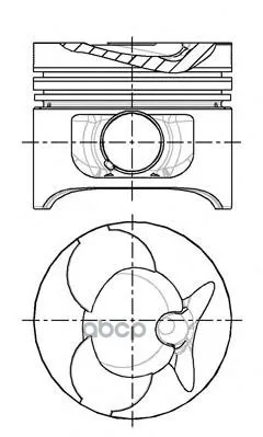 87-743100-10_поршень! Mb W461/Mb100 2.3d-2.9d Om601/Om602 88 D89x2,5x2x3 Std Nural 8774310010 NURAL арт. 8774310010