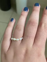 Anillos geométricos de perlas de imitación minimalistas para mujer, joyería para dedo, anillo elástico ajustable a la moda, novedad