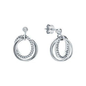 

Silver earrings with cubic zirconia sunlight sample 925
