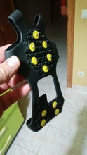 1 par S-XXL 10 pendientes Anti-Skid hielo de nieve escalada zapatos picos agarres para hielo tacos crampones invierno escalada antideslizante cubierta de zapatos
