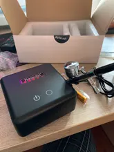 Nasedal-compresor de aerógrafo de doble acción, función de parada automática, conjunto PISTOLA DE PULVERIZACIÓN, interruptor táctil de potencia ajustable, 0,2mm/0,3mm/0,5mm