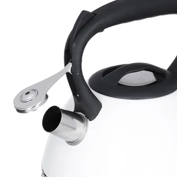 

steel kettle beautiful white large free shipping 3 l