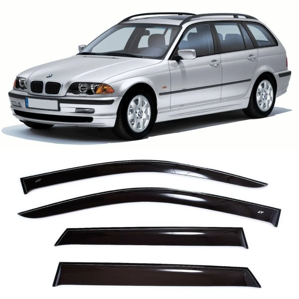 Wind Visor Deflectors Cobra Tuning B21198- Car Ventvisor Door Side - Window Air Guard for Protection Against Snow Sun and Rain Compatible with BMW