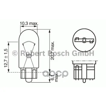 

Lamp w5w 12v Bosch art. 1987302206