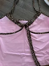 Sexy Tops Strap Crop-Top Lace-Up Women Cami Backless Leopard-Patchwork Harajuku Darlingaga