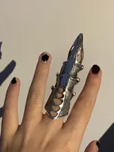 Docona-Anillos Midi Punk para mujer, armadura de Calavera, oro gótico, anillo ajustable de aleación, joyería de fiesta