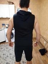 Camiseta de algodón sin mangas con capucha para hombre, ropa deportiva de marca para gimnasio y musculación