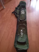 Soporte de caña de pescar plegable portátil, bolsa de almacenamiento de herramientas para caña de pescar