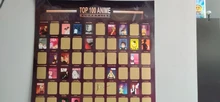 Decoración de la parte superior del hogar, póster de Anime rascador, lista de cubo de Anime, iconos artísticos prémium, gran regalo para los fanáticos del Anime, 100