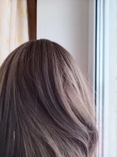 EASIHAIR-Peluca de cabello sintético para dama, cabellera artificial liso con flequillo, longitud media, color gris degradado, resistente al calor, Cosplay