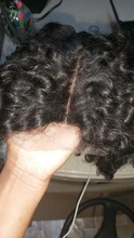 Peluca de cabello humano rizado de 13x4 para mujer, Frontal de encaje postizo, pelo negro brasileño predespuntado con Baay, Remy 150%