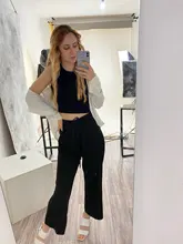 Suave comodidad pantalones de las mujeres de 2021 nueva Alta cintura pantalones verano Pantalones Mujer Pantalones de seda de hielo-tobillo longitud pantalones largos de Mujer Pantalones