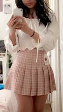 Falda estilo pijo plisada a cuadros para mujer, minifalda de verano, Escuela Japonesa, Kawaii