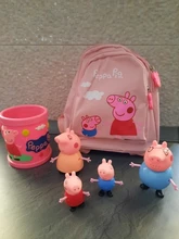 Mochila De Peppa Pig para niñas pequeñas, morral de juguete de dibujos animados de Anime, Bolsa Escolar, regalos de cumpleaños