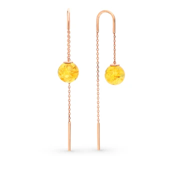 

Silver earrings with amber sunlight sample 925 test