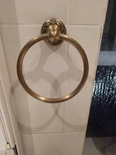 Bathroom-Towel-Holder Wall-Mounted Brass Classic Accessories13991-W Round Antique Aluminium