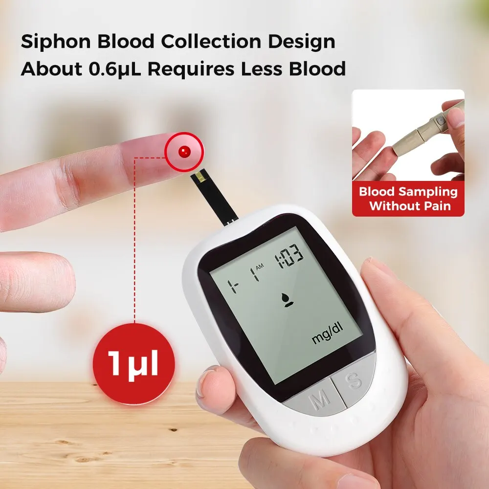 YOUWEMED Medical Glucometer 25/50/100pcs Test Strips Needles Lancets Blood Glucose Meter Sugar Monitor Kit Glucometro Diabetes Y