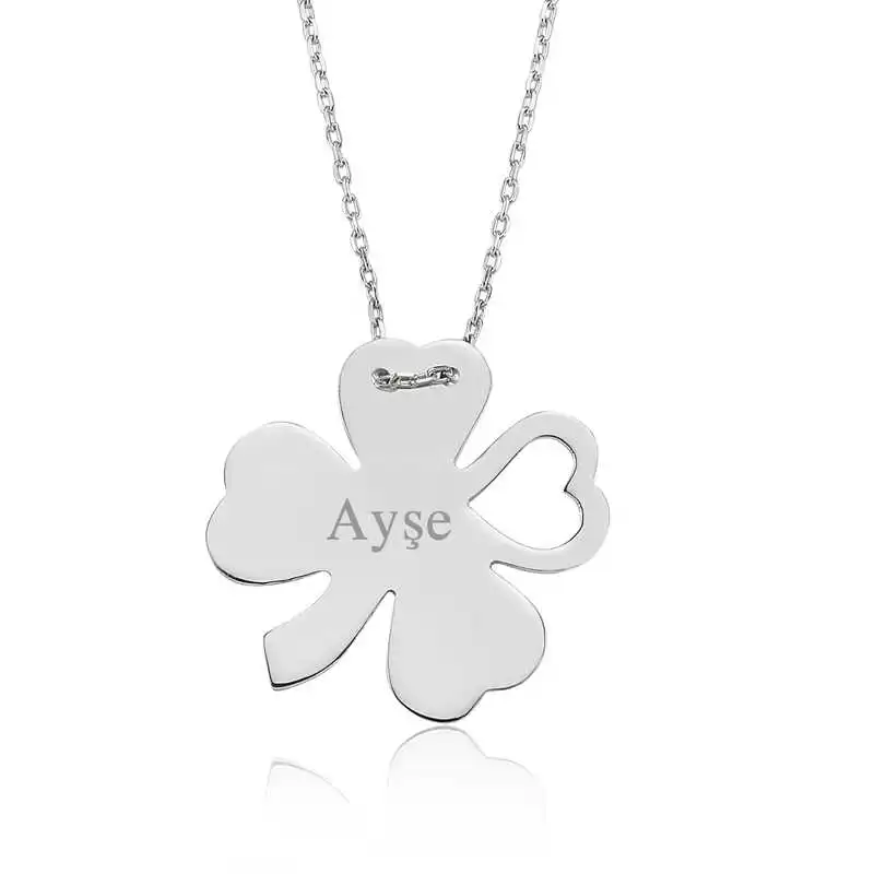 

Silver Is Clover Lady Necklace