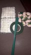 Stub-Accessory Craft-Decor Paper-Flower Iron-Wire-Stem Floral-Tape Green DIY Rose 20pcs